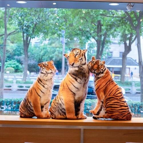 1pc 50/70/90cm Simulation Plush Tiger Pillows Soft Stuffed Cartoon Animals Plush Toys Sofa Cushion Decor for Children Boys Gift