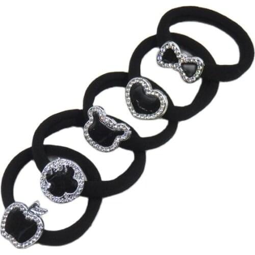 1PCS Love Apple Bow Solid Hair Accessories For Women Headband,Elastic Bands For Hair For Girl,Hair Band Ornaments For Kids