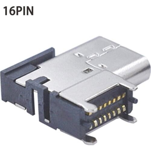 10pcs/Iot 16Pin Side insertion SMT Socket Connector Micro USB Type C 3.1 Female SMD DIP For PCB design DIY high current charging