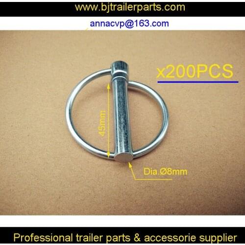 200PCS Lynch pin linch pin, hitch lynch pin 8mm pin x 45mm trailer parts