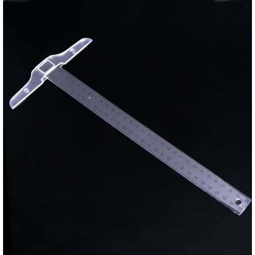 30cm 12'' Plastic Metric T Square Double Side Ruler Tool Measurement Measuring L4MF