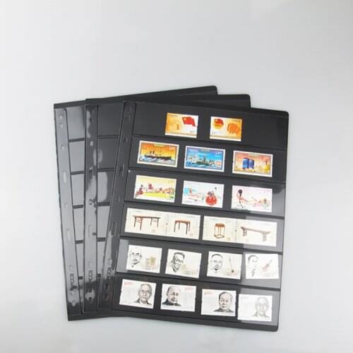 810475 197mm*40mm* 6Rows,PCCB-MINGT J3.0 ALBUM BINDER INSERT STAMP PAGE SHEETS[9-HOLE Standard],20pcs/lot ,Free Shipping