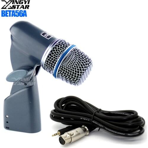 BETA 56A BETA56A Wired Professional Dynamic Bass Kick Drum Microphone For Guitar Saxophone Sax Piano Percussion Brass Instrument