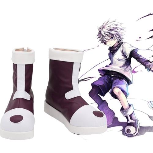 Hunter X Hunter Cosplay Boots Hunter X Hunter Killua Zoldyck Shoes Custom Made L320