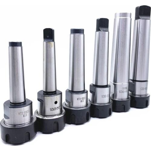 CNC Milling Collet Chuck MTA2 MTB2 MTA3 MTB3 MTA4 MTB4 ER25 Taper Collet Chuck Holder Face Milling Arbor Adapter for CNC