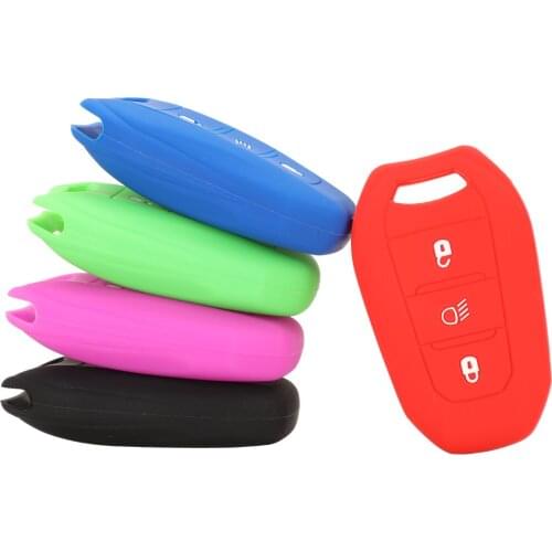 Jingyuqin Remote Key Case Silicone Protect Shell For Peugeot 3008 5008 Citroen C3 Dispatch Crew Cab Car Accessories