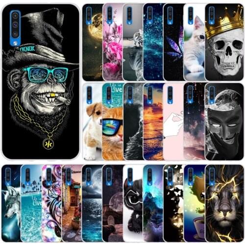 For Samsung Galaxy A50 Case Cover Silicon Back Cover Phone Coque On For Samsung A50 2019 A505 A505F SM-A505F Bumper 6.4 Inch