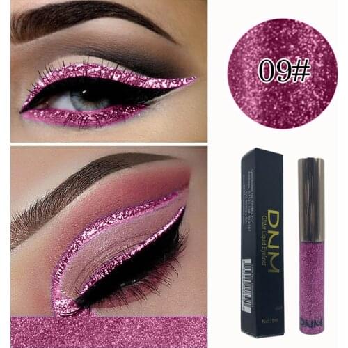 Colorful Glitter Pigment Eyeliner Liquid Pencil Longlasting Charming Gorgeous Natural Eye Makeup Rose Eyeshadow Cosmetic Tools