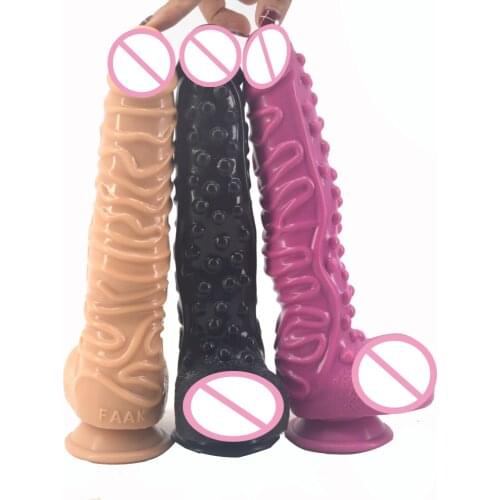 Long Big Silicone Dildo Realistic Penis Suction Deep Texture Sex Toys For Women Masturbator Extreme Stimulate Anal Massage