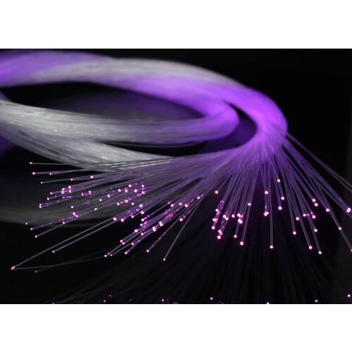 For home decoration optic fiber cable end glow plastics diameter 1mmx150pcsx5m clear optical fibre line