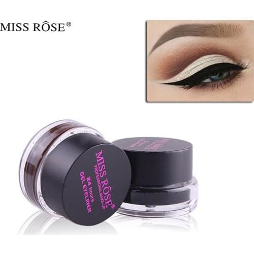 MISS ROSE Two-color Eyeliner Durable Waterproof not Easy to Faint and Dye not Easy to Take Off Makeup Cosmetic Gift for Women