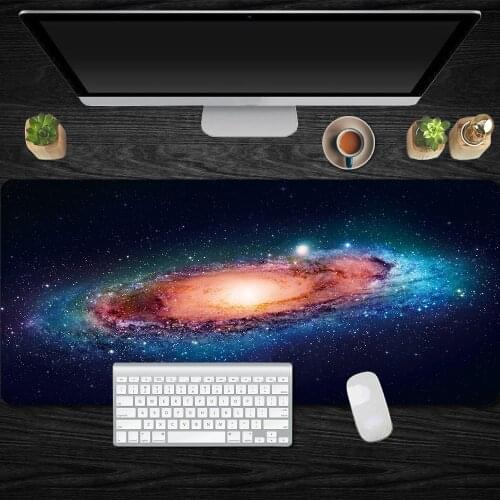 90x40cm Universe Starry Sky Pattern Mouse Pad Laptop Large Gamer Rubber Mouse Mat Locking Edge Mousepad Desk Gaming Accessories