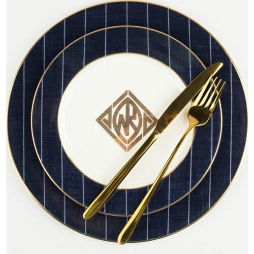 Creative Network Red Breakfast Bone Porcelain Western Food Disc Retro Flat New Products