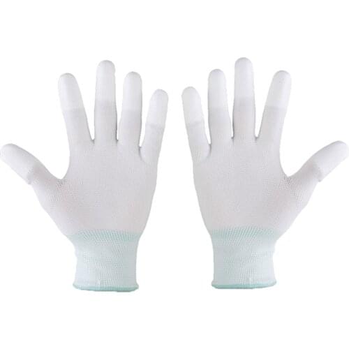 MagiDeal Lightweight Dust Oil Proof Quilting Sewing Gloves for Machine Quilters Pack of 2 White M