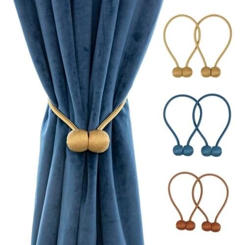 Magnetic Ball Curtain Tie Rope Backs Holdbacks Buckle Clips Accessory Rods Accessoires Hook Holder Home Decorations
