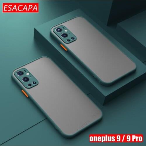 For Oneplus 9 Pro Case Matte Shockproof Phone Case for One plus 9 8T 8 Pro 7 6T Translucent Soft Frame Back Cover Protect Shell
