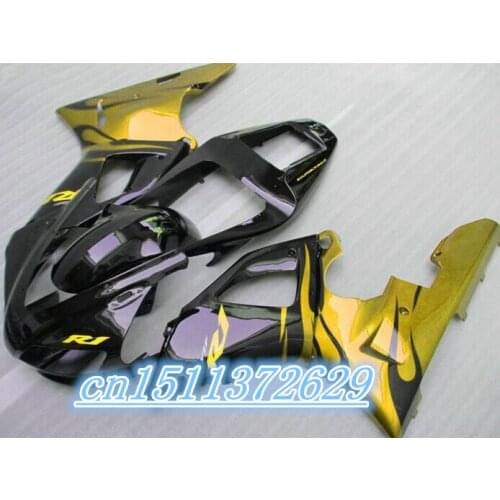 Dor-for yellow black fairings set for 1998 1999 YZF-R1 YZF R1 98 99 1998 1999 fairing kit D
