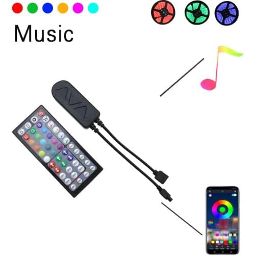 New Arrival DC 12V RGB Controller Bluetooth Music Controller IR remote and APP remote For RGB Led Strip Light of Home Decoration