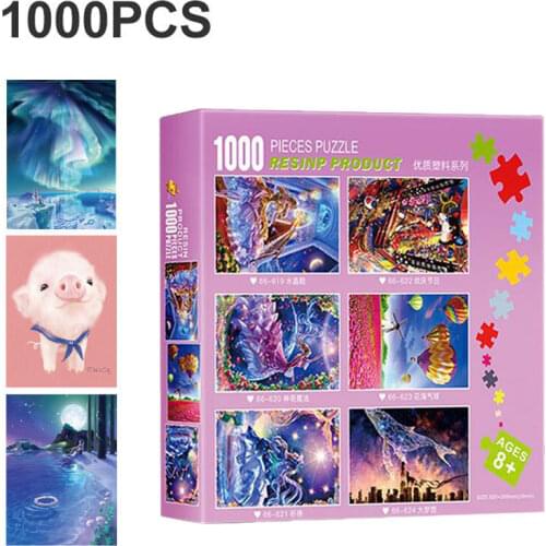 1000 Pieces Plastic Jigsaw Puzzles for Adults Large Difficult Entertainment Recyclable Materials Plastic Puzzles Toys