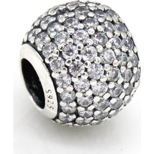 Fit Original Pandora Bracelet Beads 925 Sterling Silver Sparkling Clear Zircon Charms for Women Accessories Fine Jewelry