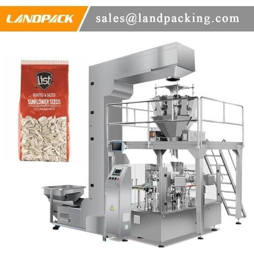 Sun Flower Seeds Stand Pouch Filling Machine Zipper Packing