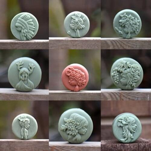 Silicone Soap Mold 3D Forest Girl Chocolate Gum Paste Mould Handmade Soap Making Molds Resin Decorating Tool