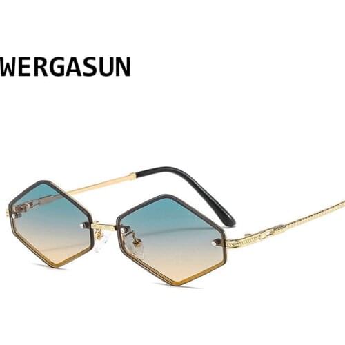 WERGASUN Retro Sunglasses Mens Brand Designer 2021 Fashion Vintage Sun Glasses Women oculos de sol Female Shades Glasses UV400