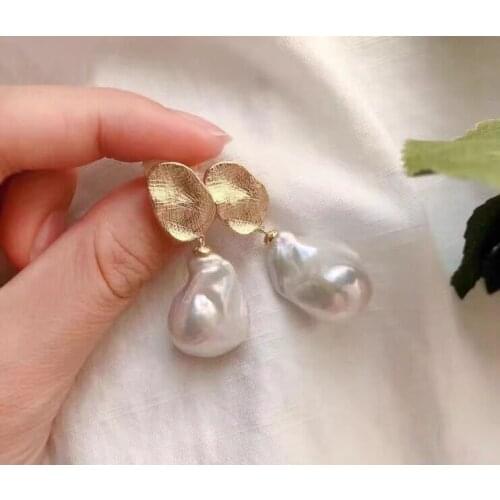 Bridal New 925 Sterling Silver Earrings Findings Base Mountings Jewelry Parts Accessories for Baroque Irregular Pearls Beads