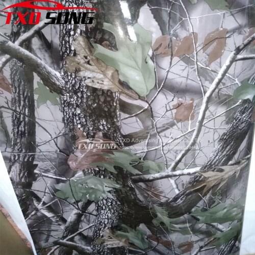 10/20/30/40/50/60x152CM Good digital printing Real Tree Camouflage vinyl film Tree camo vinyl sticker with air free bubbles