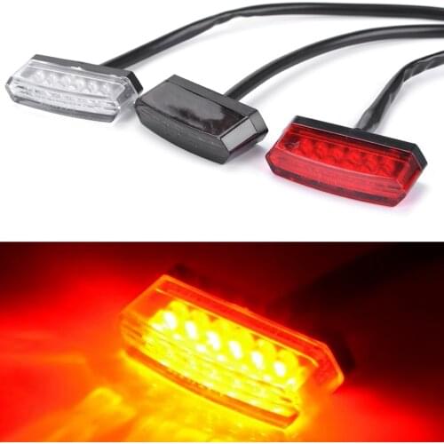 12V Motorcycle Rear Brake LED Tail Stop Light Lamp For Dirt Taillight Rear License Plate Light Accessories Decorative Lamp