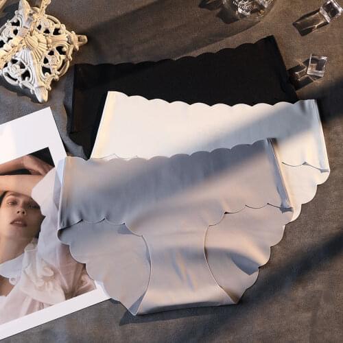 Ladies underwear ice silk seamless summer thin breathable sexy underwear girls triangle shorts