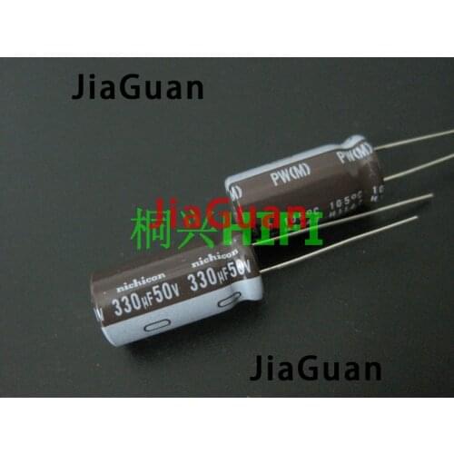 20PCS NEW NICHICON PW 50V330UF 10X20MM electrolytic capacitor 50V 330UF High frequency long life 330uF/50V