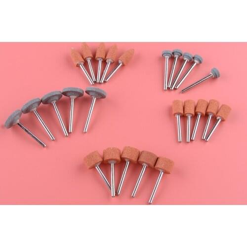 25Pcs/set Abrasive Ceramic Polishing Grinding Bit Replacement Fit for Electric grinder Rotary Tool Drills