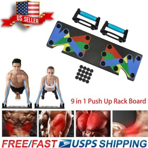 9 in 1 Push Up Rack Board Training Sport Workout Fitness Gym Equipment Folding Push Up Stand Muscle Exercise Tool