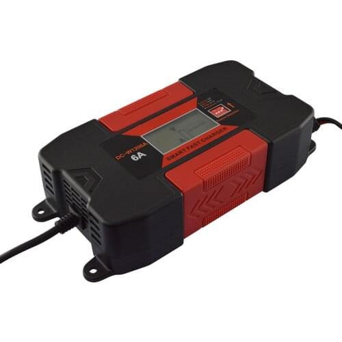 4A/6A 12V Auo Car Smart Battery Charger 100V 240V EU Plug Over-temperature protection Fully PWM Digital Battery Charger