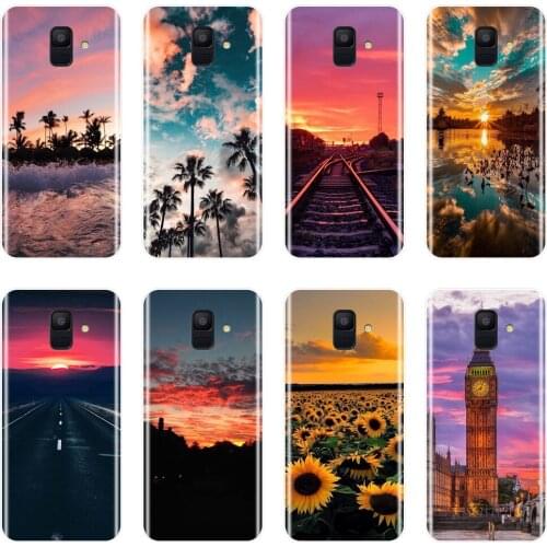 Phone Case For Samsung Galaxy A3 A5 2016 2017 A6 A7 A8 2018 Case Silicone Sunflower Sun Back Cover For Samsung A6 A8 Plus 2018