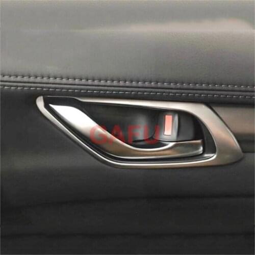 For MAZDA CX-5 CX5 2017 2018 Car Door Handle Bowl Covers ABS Chrome Trim Chromium Styling Interior Decoration Accessories