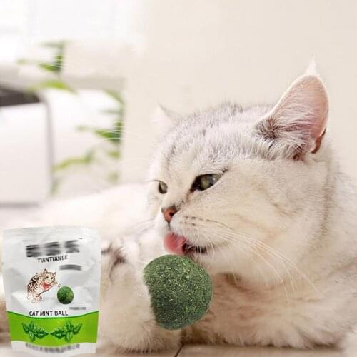 Dorakitten 1pc Cat Catnip Ball Creative Teeth Cleaning Natural Silvervine Ball Cat Licking Ball Pet Supplies Cat Favors