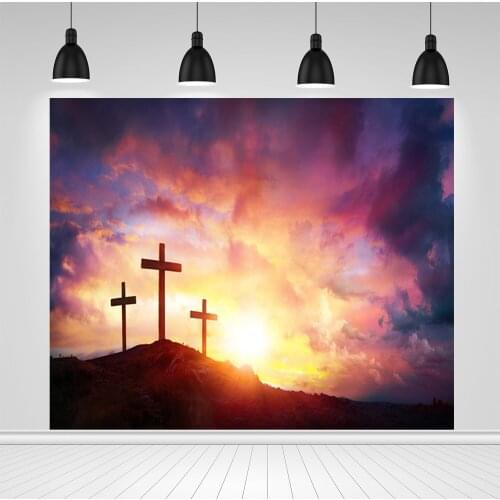 Scopiso Christian Cross Sunset Cloudy Backdrops Photocall Photography Background For Photo Studio Photographic Backdrop