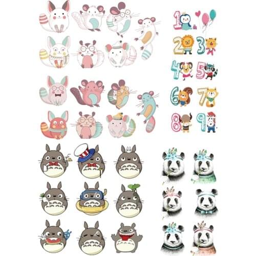 Hot anime Patch My Neighbor Totoro iron on patches for clothes Stripe for jacket thermotransfer stickers