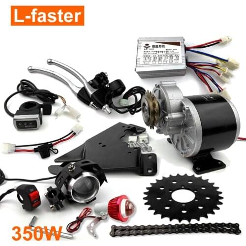 L-faster 350W Electric Drive Kit For Bike Use Disc Brake Electric Bike Engine Kit With Headlight And Brake Light