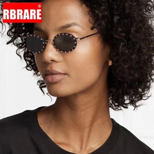 RBRARE Metal Round Sunglasses Women Vintage Rimless Sun Glasses for Women Luxury Designer Diamond Glasses Lentes De Sol Mujer
