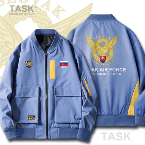 Air Force Slovak Republic Slovakia SVK Men Flight Pilot Air Force Coat Military Army Jackets Bomber Zipper Tooling clothes New