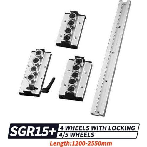 Dual-axis Guide Rail Linear Rail 1/2PCS SGR15 L= 1200-2550mm+high speed guider locking slider SGB4/5+Lock