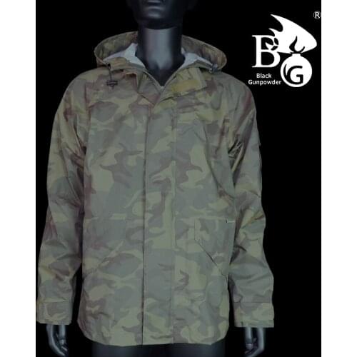 New Mens Tactical Hooded Jacket Zipper Hard shell stormsuit Coat Desert night camouflage