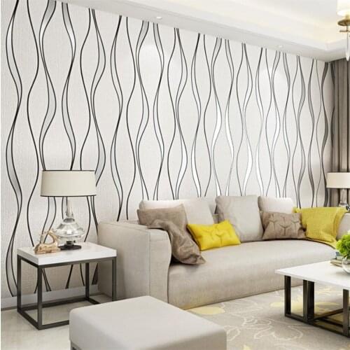 Papel de parede simple striped non-woven wallpaper 3d solid suede bedroom living room Hotel TV background wall modern wallpaper