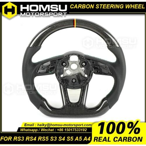 Carbon Fiber Custom Steering Wheel For audi RS3 RS4 RS5 S3 S4 S5 A5 A4 Carbon Fiber Custom Steering Wheel
