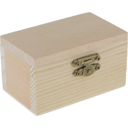 3pcs Unfinished Square Jewelry Box with Clasp Retro Style Bracelet Gift Box