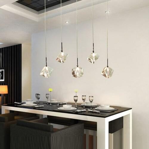 Transparent Crystal LED Dining Room Bar Pendant Light Modern Fashion Lamps For Home Living Room Simple Creative DHL Free