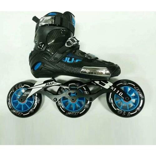 War Wolf 3*110mm Speed Skate Semi-solft Adults Roller Skating Shoes Inline Skates Patines For Street Racing Free Skating